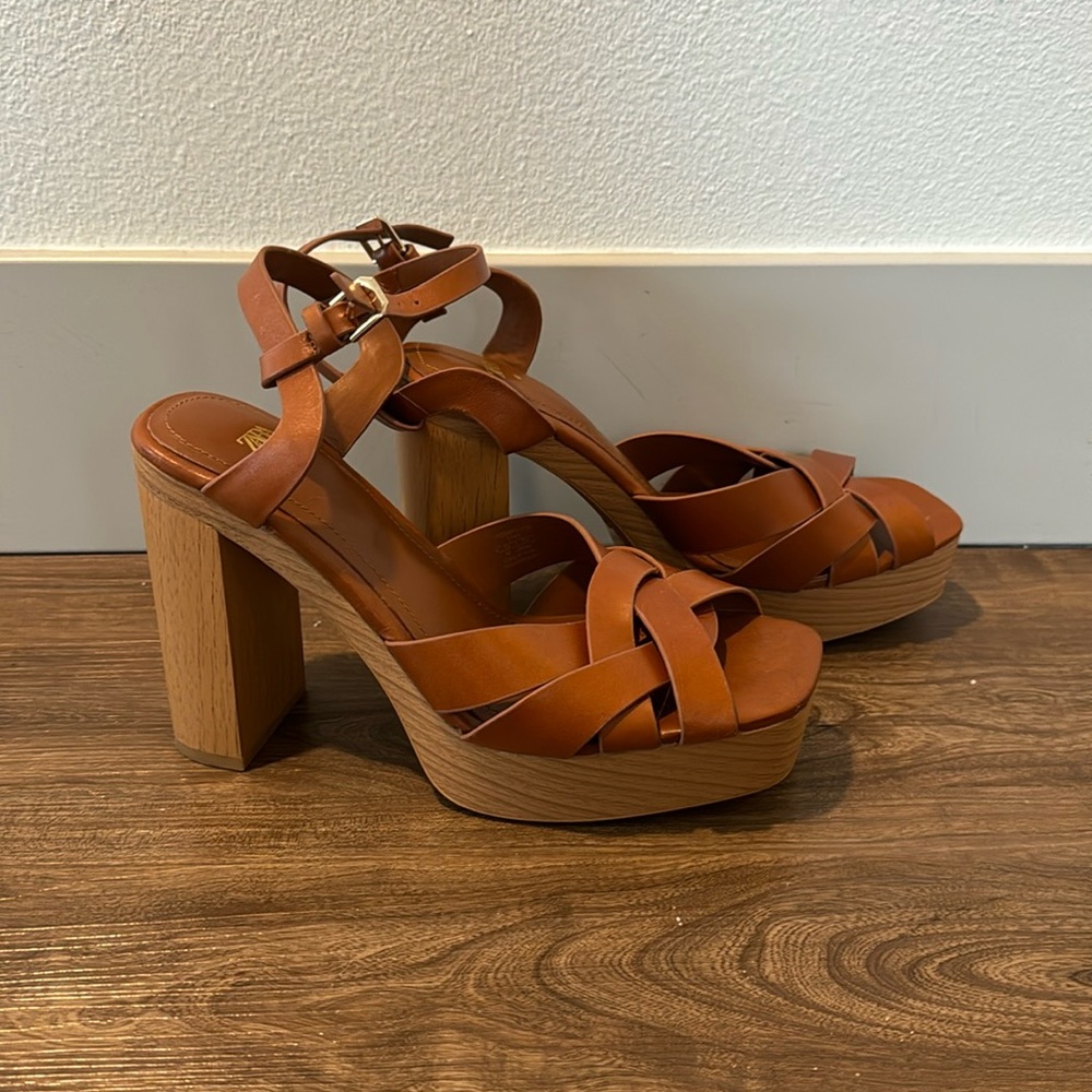 Zara brown heels